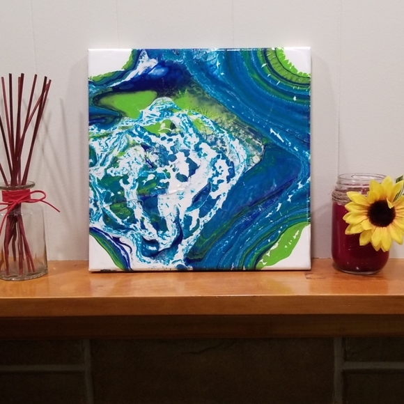 12"x12" Handmade paint pour - Picture 4 of 7